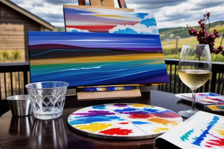 Bubbles and paint at Cass Art
