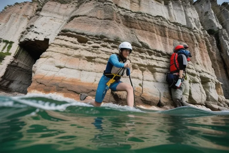 Adventure Day Experience (Coasteering & Climbing) at Tenby