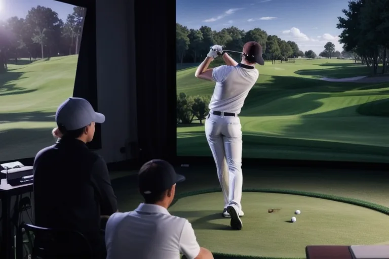 Indoor Virtual Golf Experience with Refreshments for Two at Stoke-on-Trent