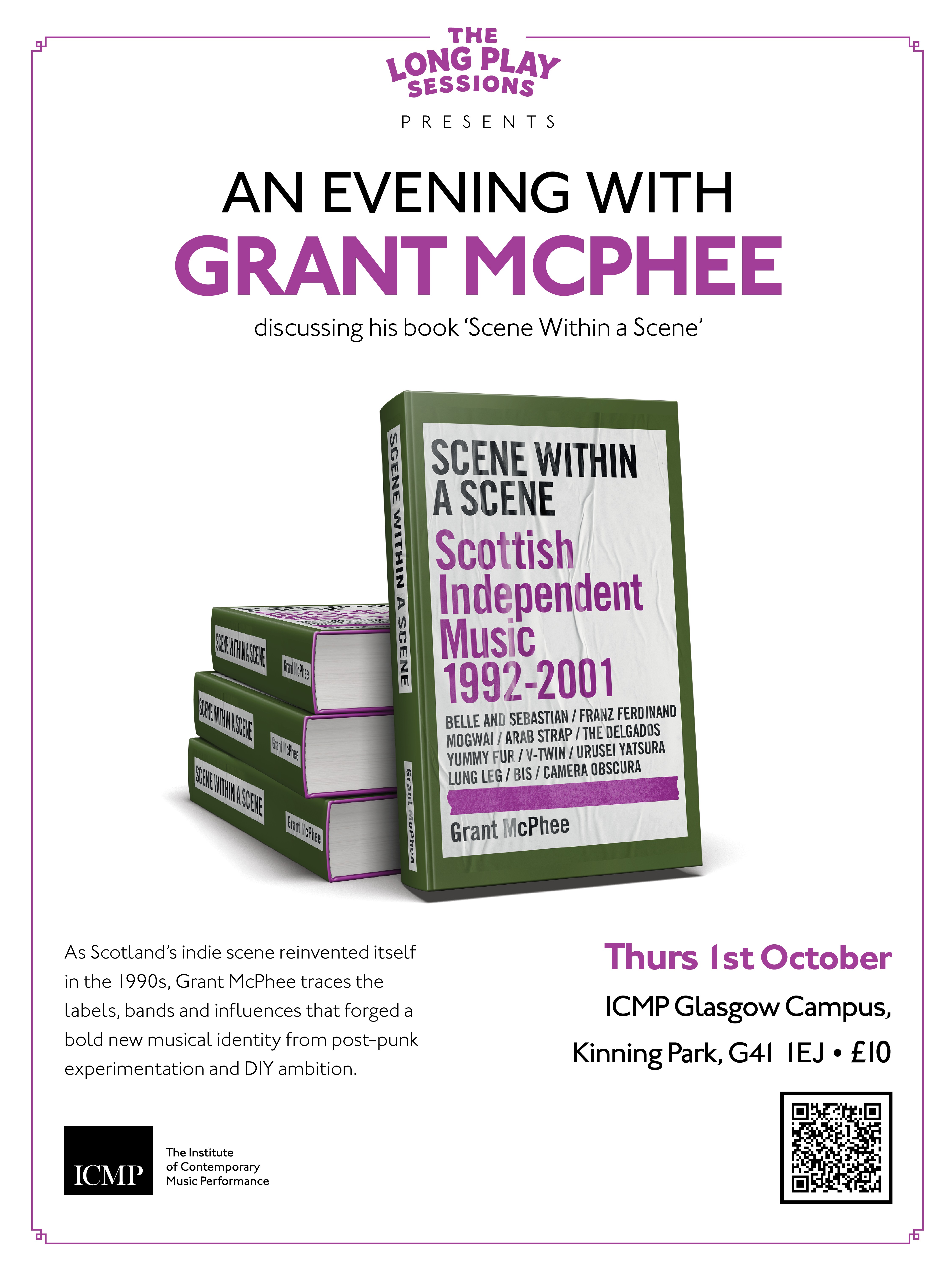 The Long Play Sessions - Grant McPhee: In Conversation and Book Signing at SAE Institute, Glasgow