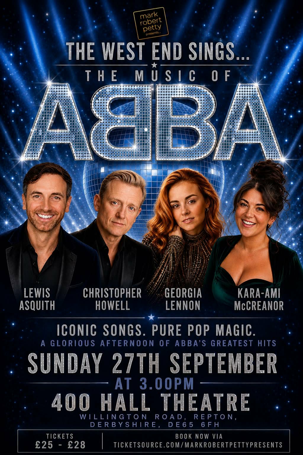 The West End sings... The music of ABBA at 400 Hall Theatre, Repton