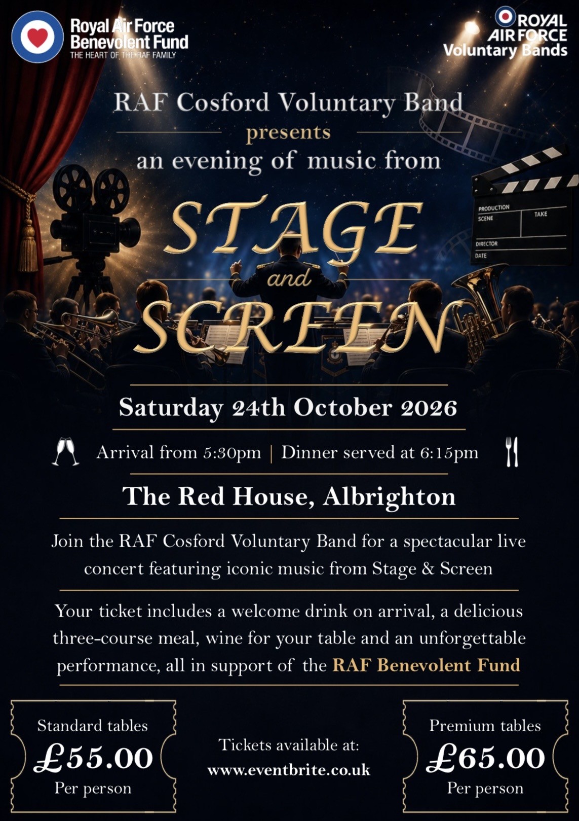 An Evening of 'Stage & Screen' with RAF Cosford Voluntary Band