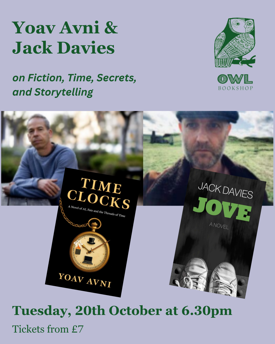 Yoav Avni and Jack Davies on Fiction, Time, Secrets, and Storytelling at Owl Bookshop