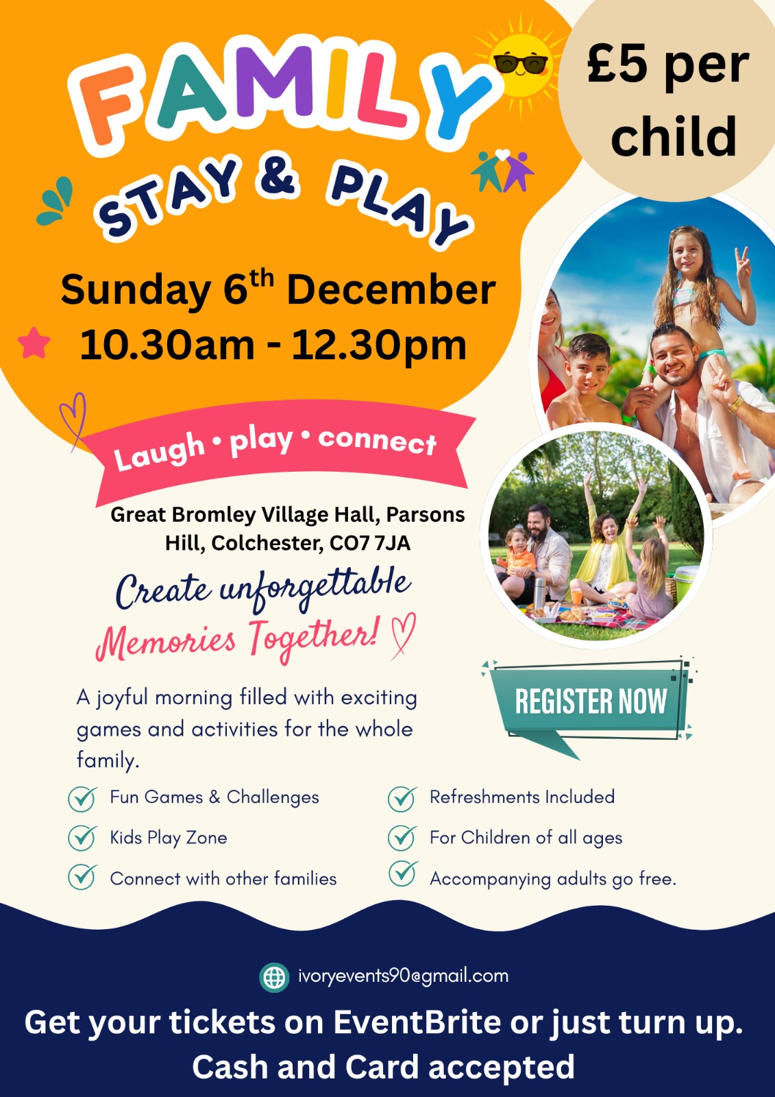 Family Stay & Play: Laugh, Play, Connect at Great Bromley Village Hall