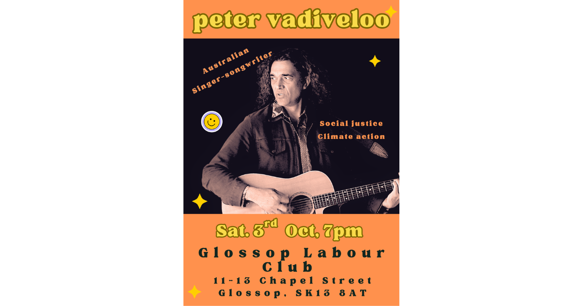 Peter Vadiveloo Live at Glossop Labour Club at Glossop Labour Club