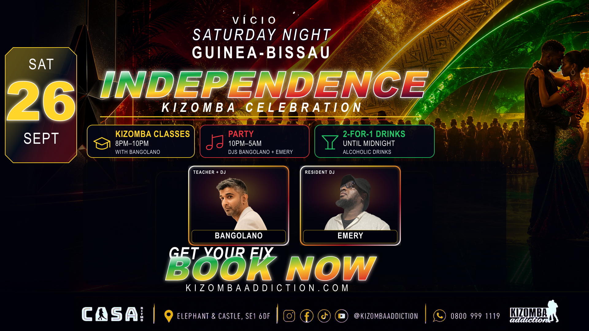 VÍCIO: Saturday Kizomba Classes & Party in London Until 5AM — 10 Oct