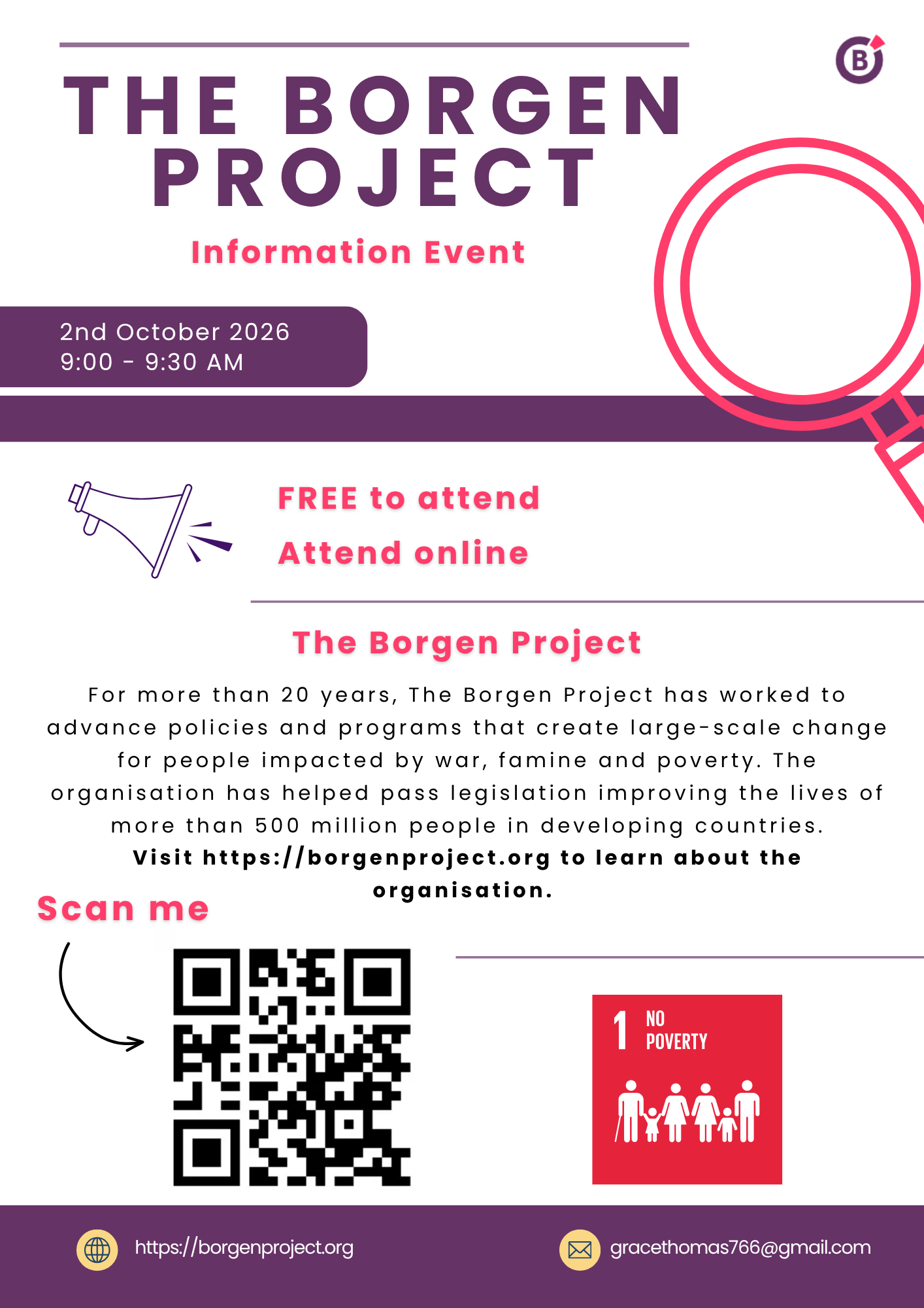 The Borgen Project - Information Event at Teams