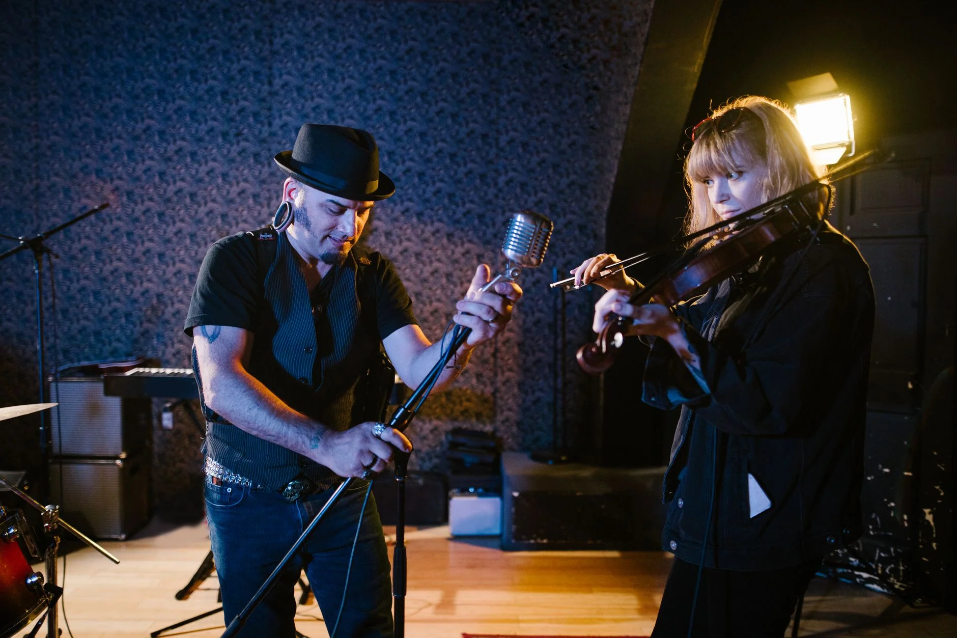 George Sansome and Matt Quinn at Nether Edge Folk Club