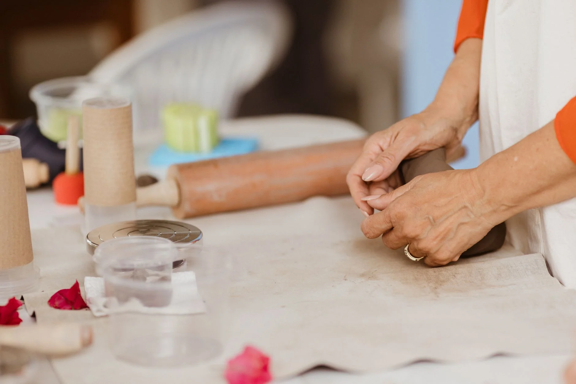 Everlasting table runner workshop at Godolphin