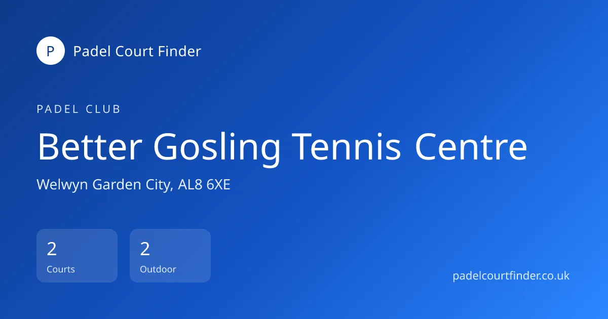 BETTER Gosling Tennis Centre photo 1