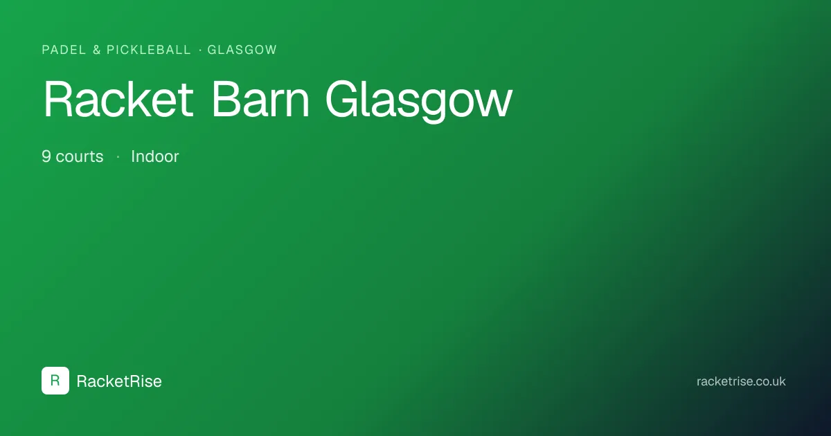 Racket Barn Glasgow photo 1