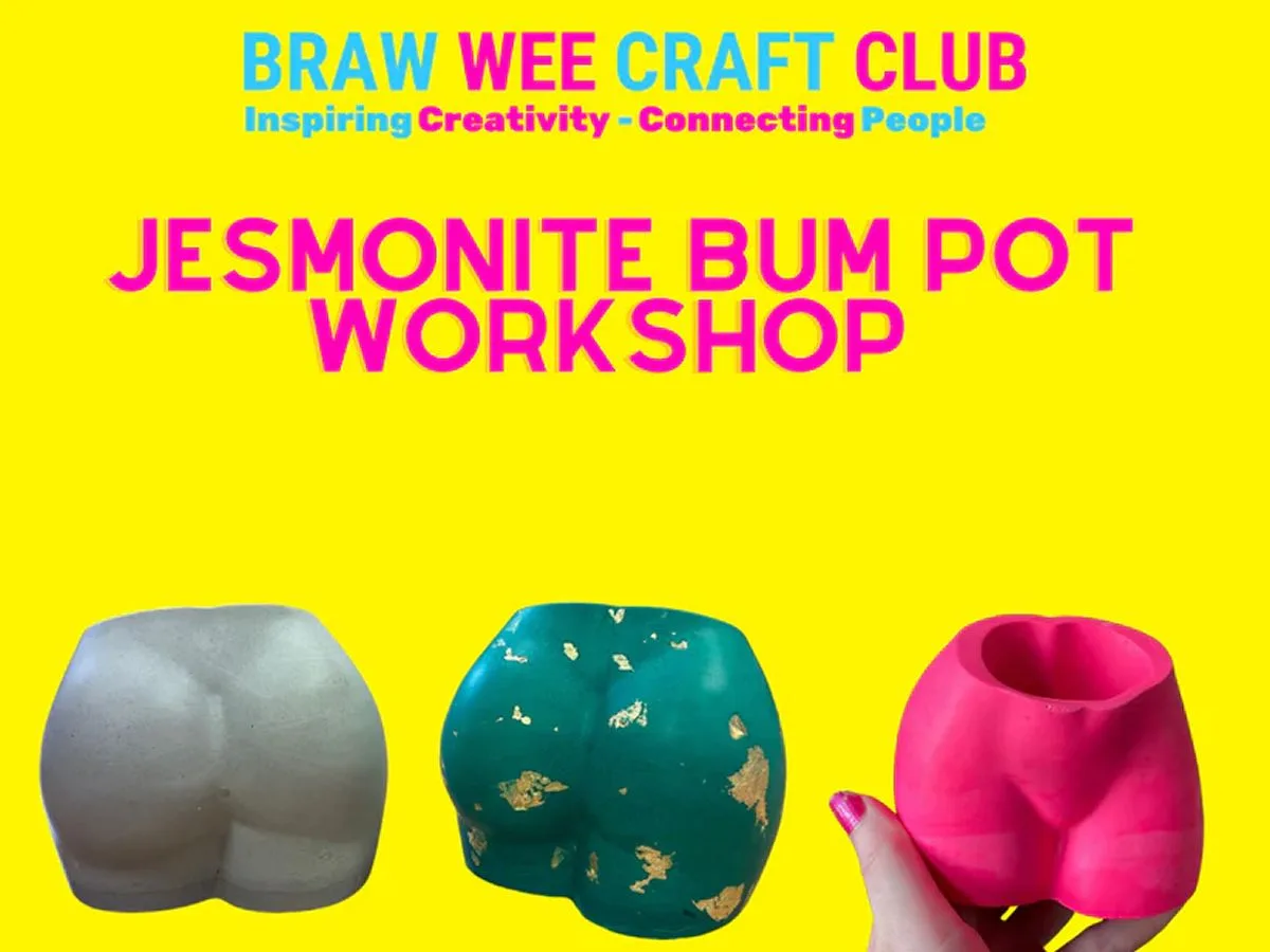 Jesmonite Bum Pot Workshop at Braw Wee Craft Club