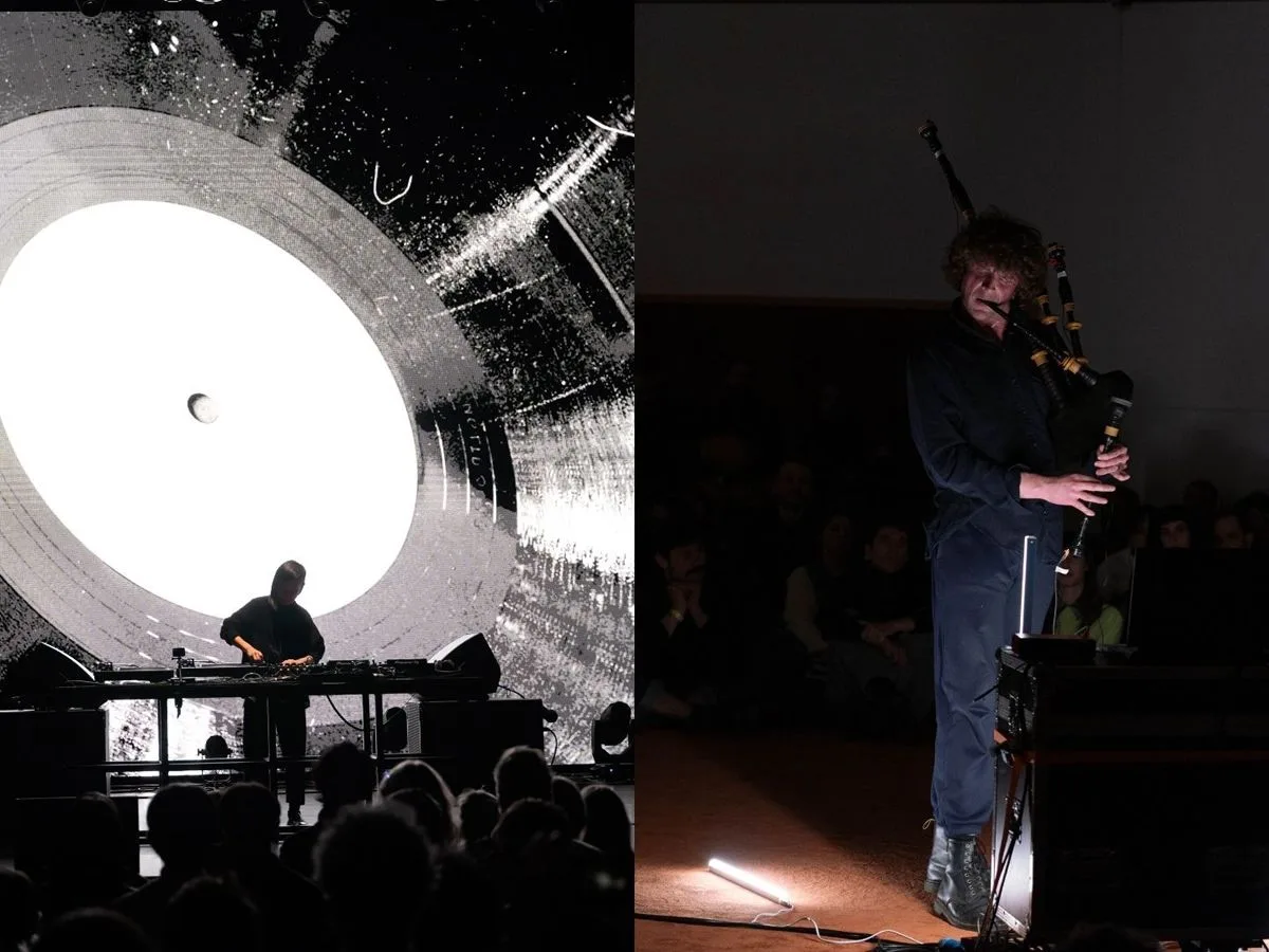 Sonica Glasgow: FISHER PRICE PIPES - AV - Harry Górski-Brown & Broken Vinyl - Mieko Suzuki & Claudia Rohrmoser at Tramway