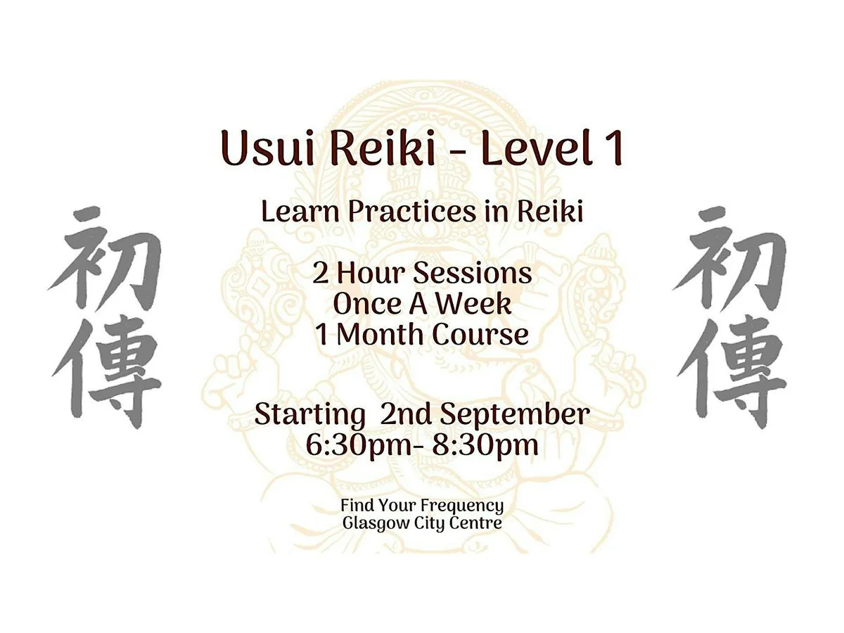 Reiki Level 1 Short Course at Find Your Frequency