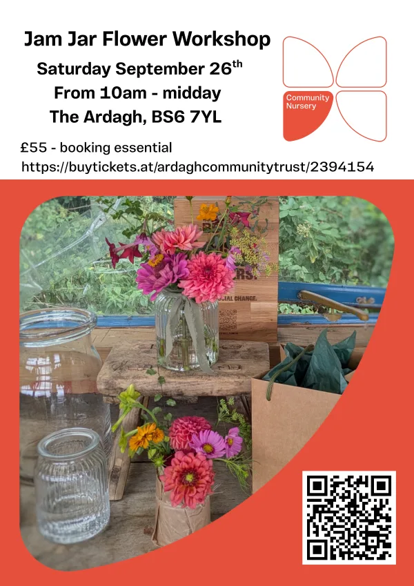 Jam Jar Flower Workshop at The Ardagh, Kellaway Avenue, Bristol