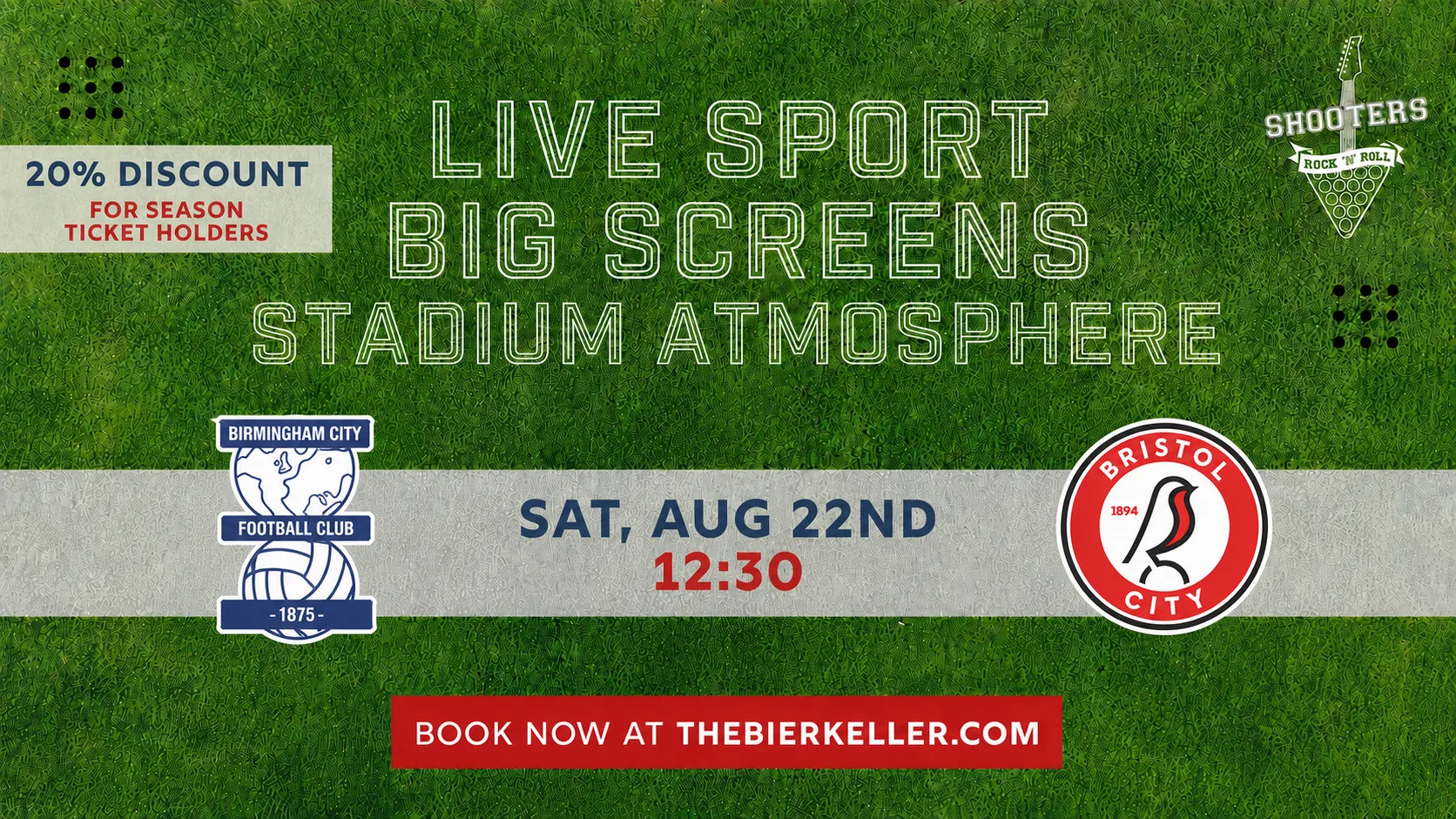 BIRMINGHAM CITY V BRISTOL CITY ⚽︎ at The Bierkeller Birmingham