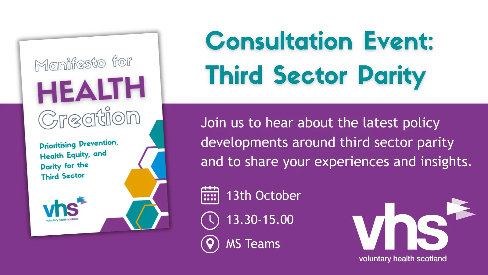 Consultation Event: Third Sector Parity
