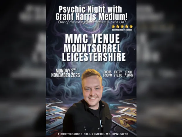 Psychic Night at MMC Venue, Mountsorrel, Leicestershire with Grant Harris Medium at Mountsorrel Memorial Centre