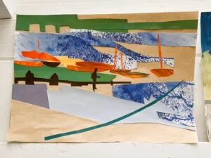 Kids Coastal Collage Workshop at St Ives