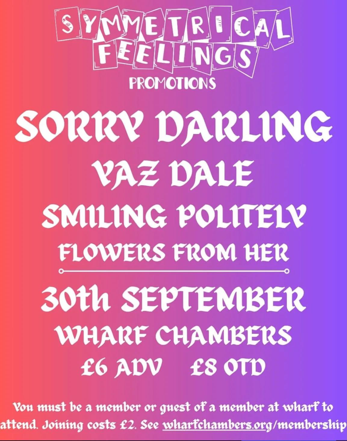 Sorry Darling + Support