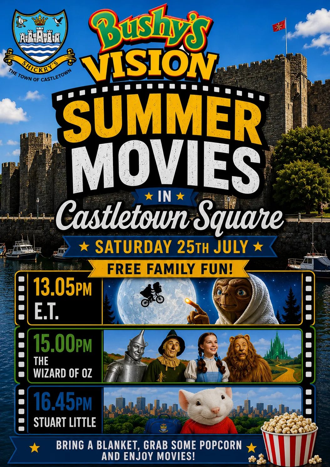 Bushy’s Vision Summer Movies in Castletown Square at Castletown Square