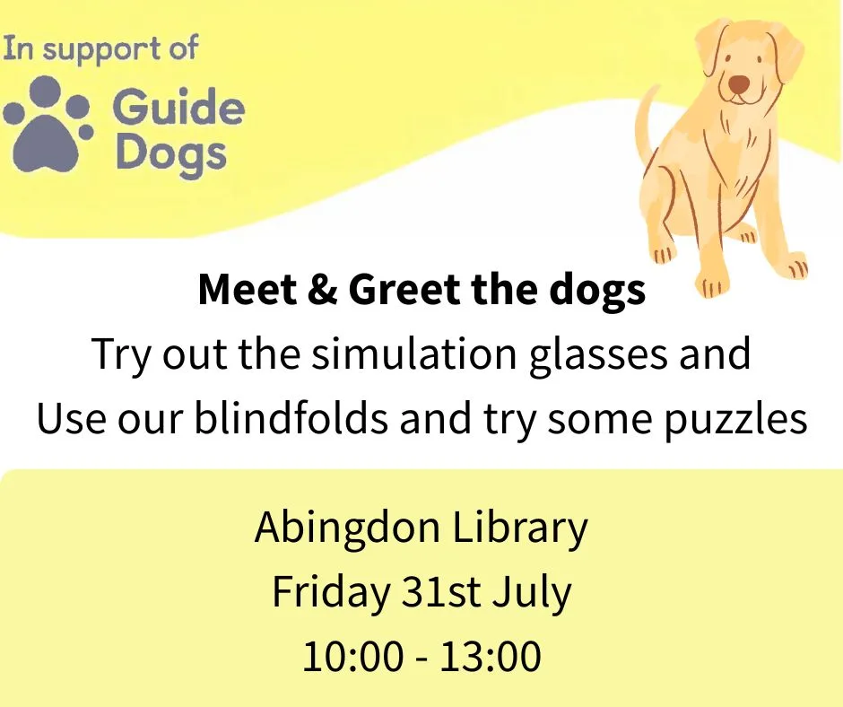 Meet the Guide Dogs at the Library at Abingdon Library