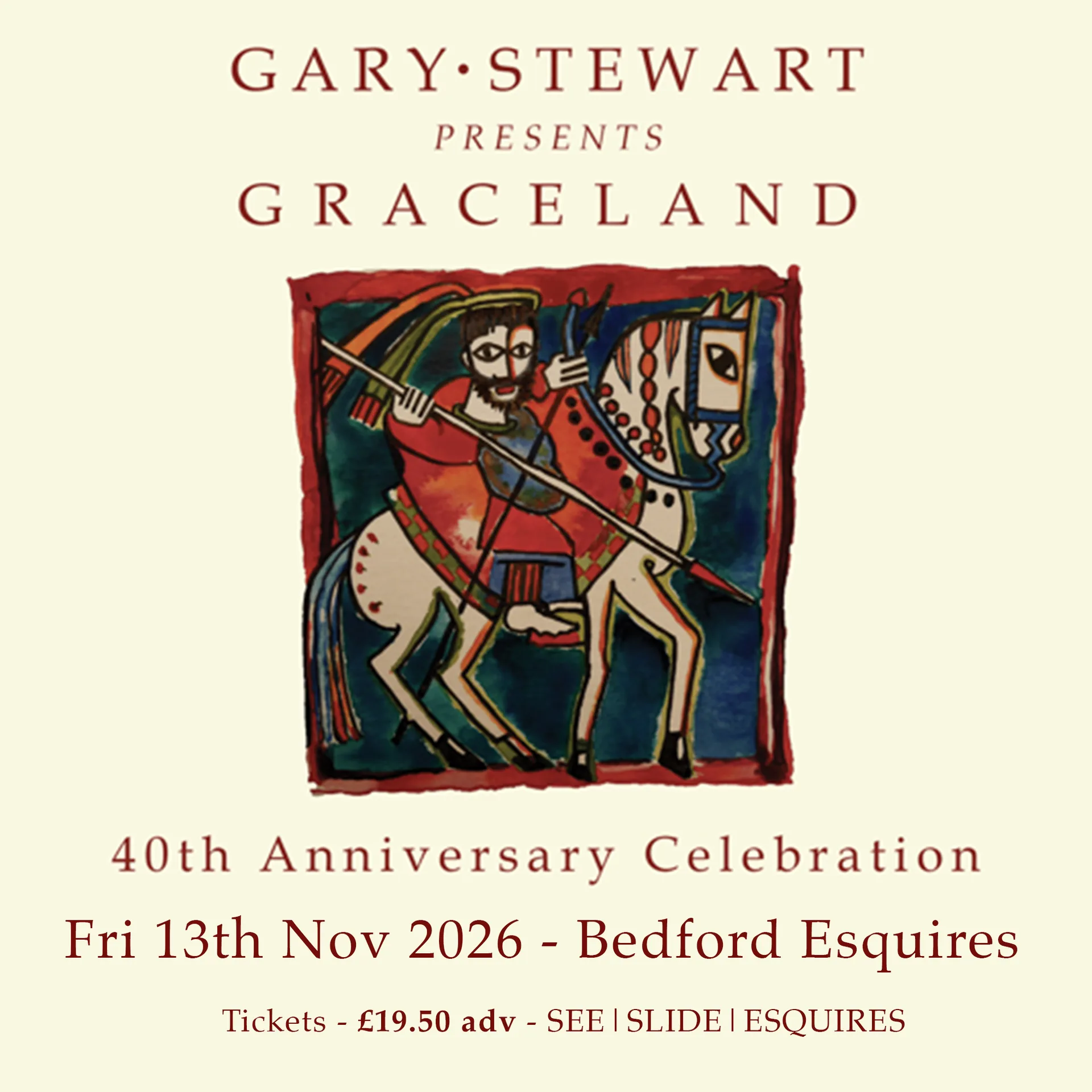 Gary Stewart presents ‘Graceland – 40th Anniversary Show’ at Esquires