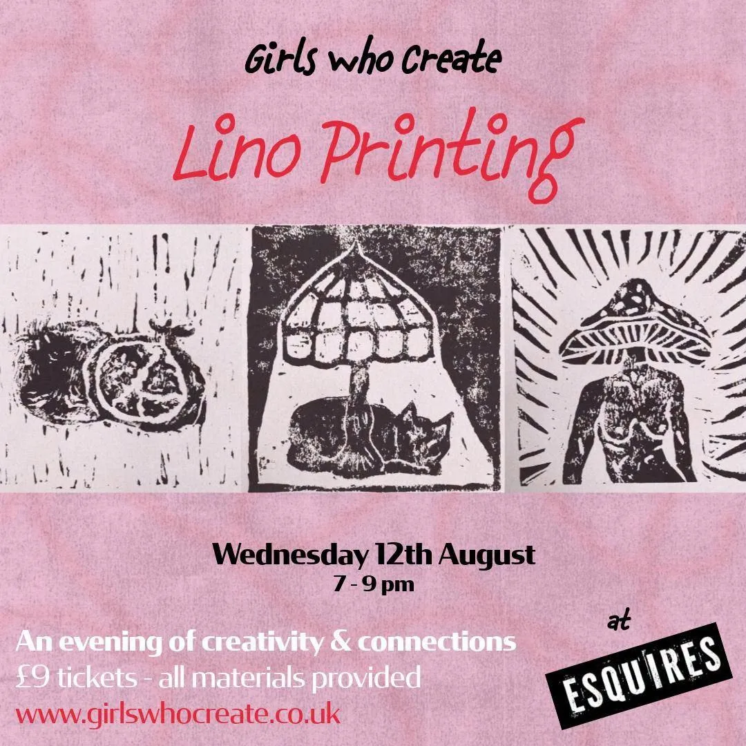 Girls Who Create – Lino Printing at Bedford Esquires