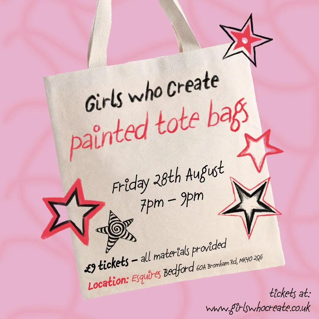 Girls Who Create – Painted Tote Bags at Bedford Esquires