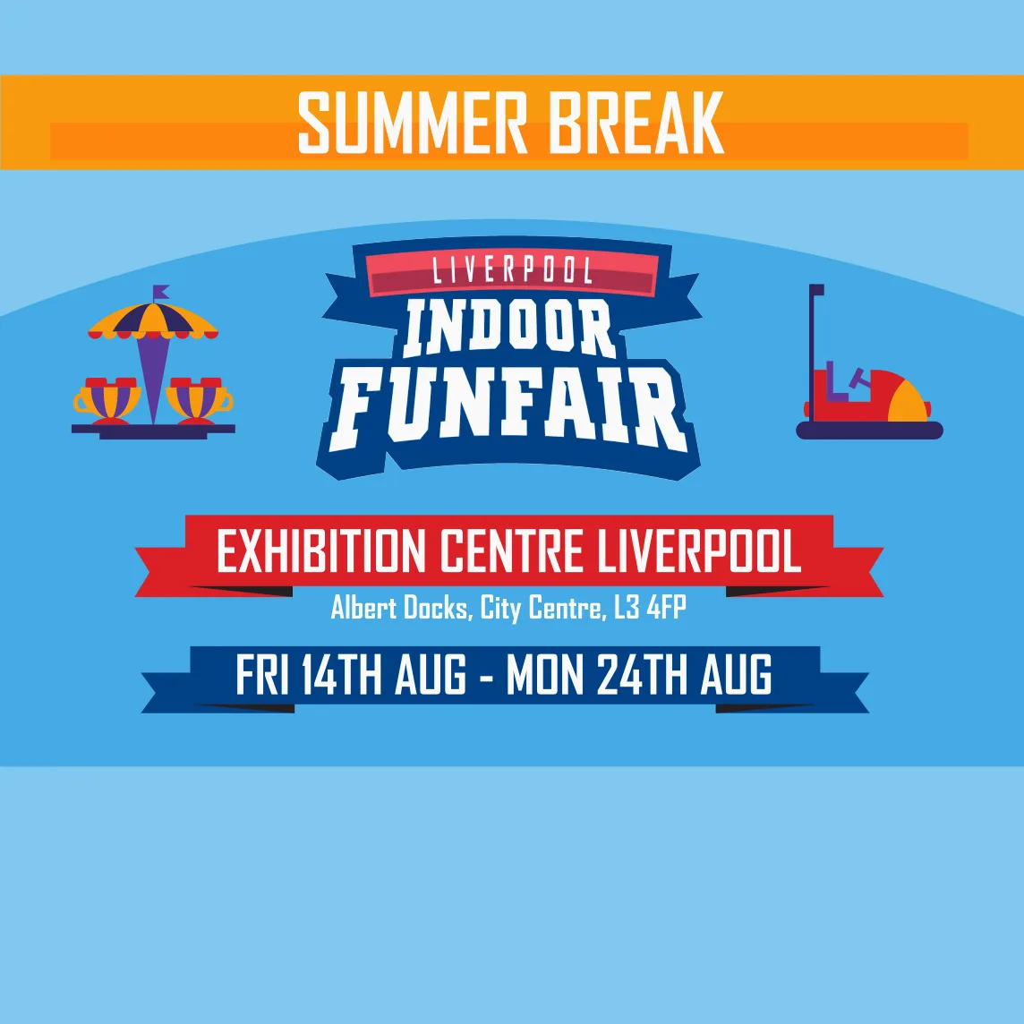 Liverpool Indoor Funfair Summer at Exhibition Centre Liverpool