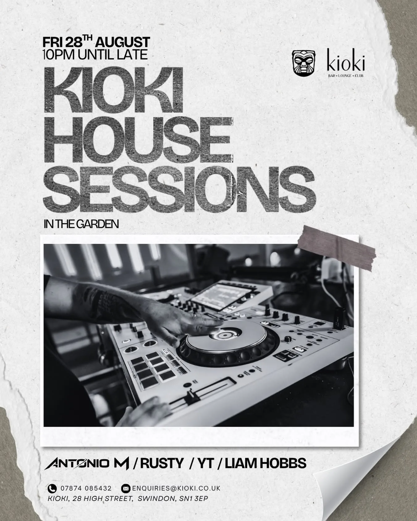 KIOKI GARDEN HOUSE SESSIONS at Kioki