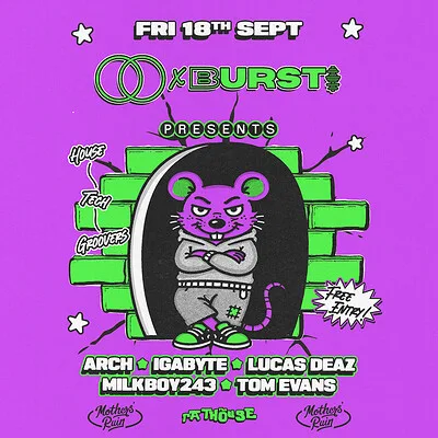 Close Quarters x Burst Radio: Arch, Igabyte, Lucas Deaz, MilkBoy243 + more Tickets at The Mothers Ruin