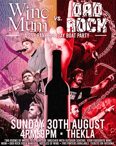 DOCKSIDE SESSIONS: Wine Mum vs Dad Rock Day Party Tickets at Thekla