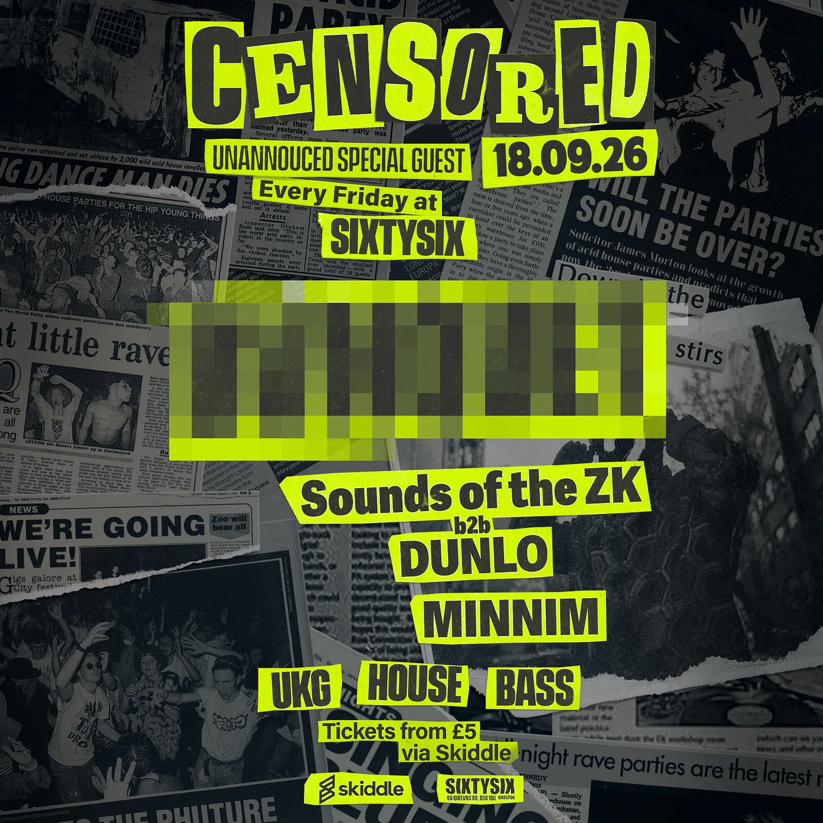 Censored - The Launch Party Tickets at SIXTYSIX