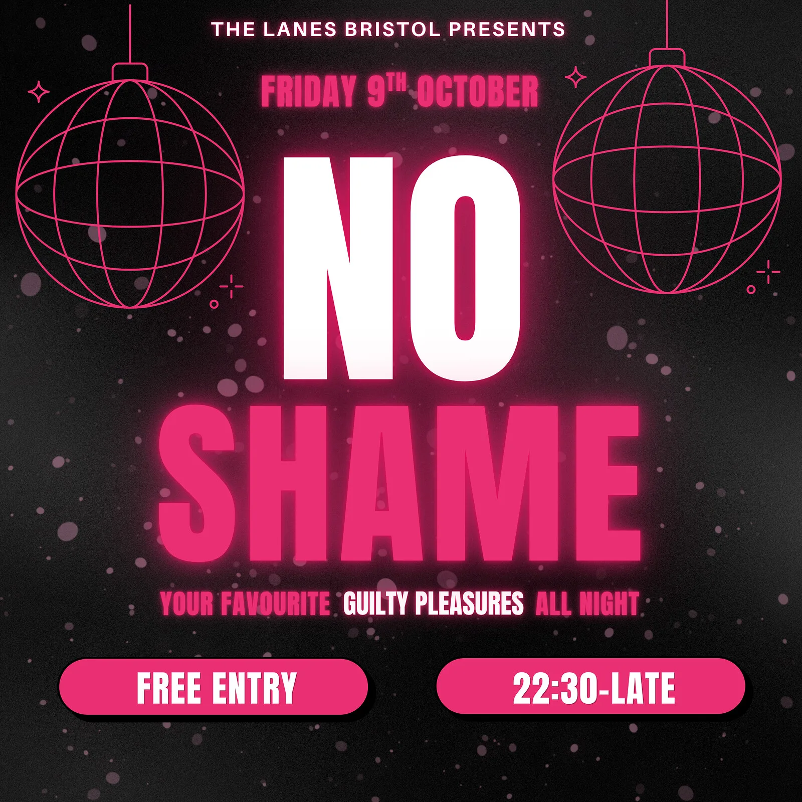 NO SHAME - Guilty Pleasures Tickets at The Lanes