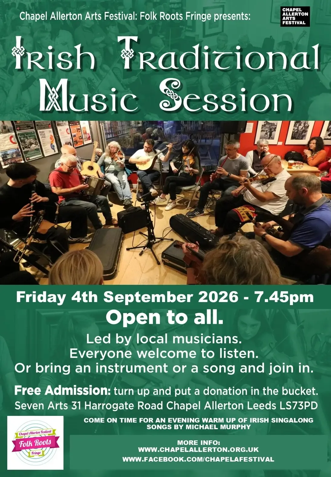 Chapel Allerton Arts Festival : Folk Roots Fringe – Irish Traditional Music Session