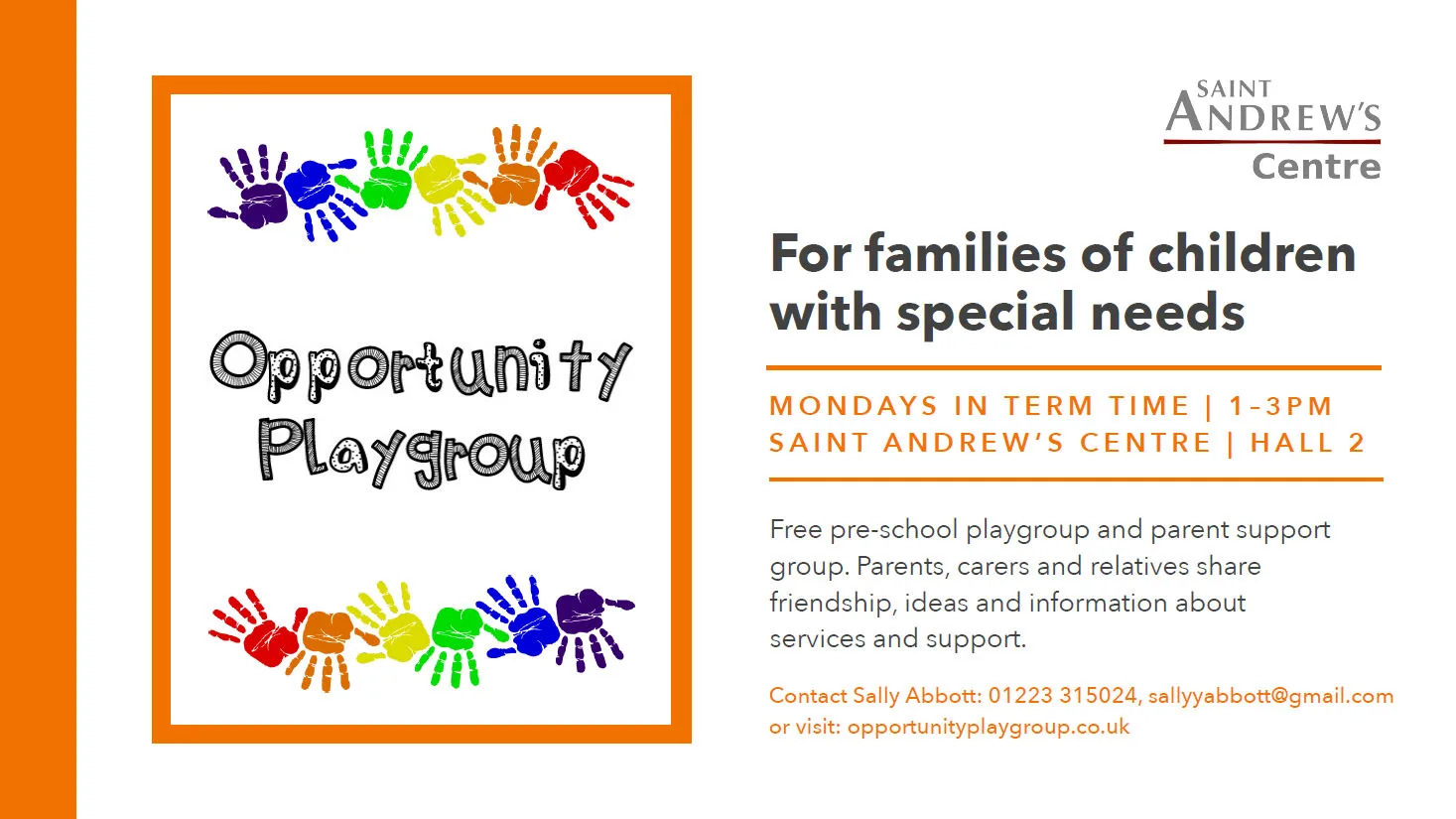 Opportunity Playgroup at Hall 2
