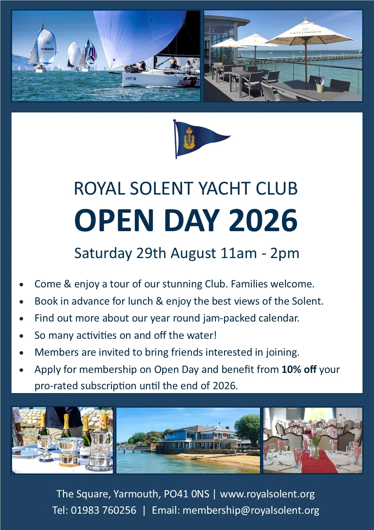 RSYC Open Day 2026 at Royal Solent Yacht Club