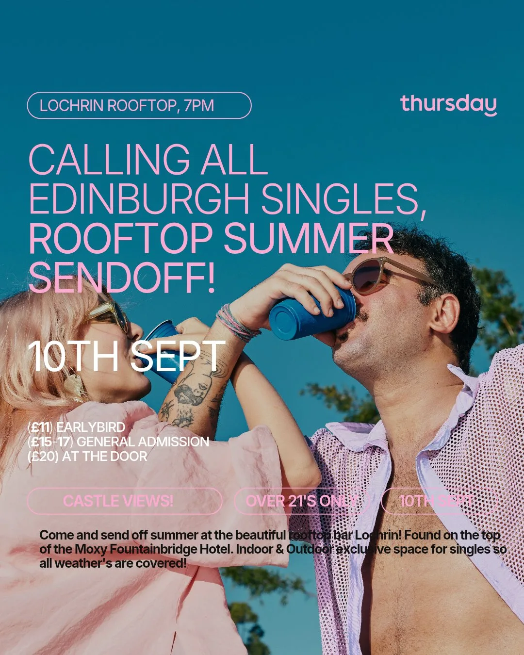 Thursday | Lochrin ROOFTOP SUMMER SENDOFF!| Edinburgh at Lochrin Rooftop Bar