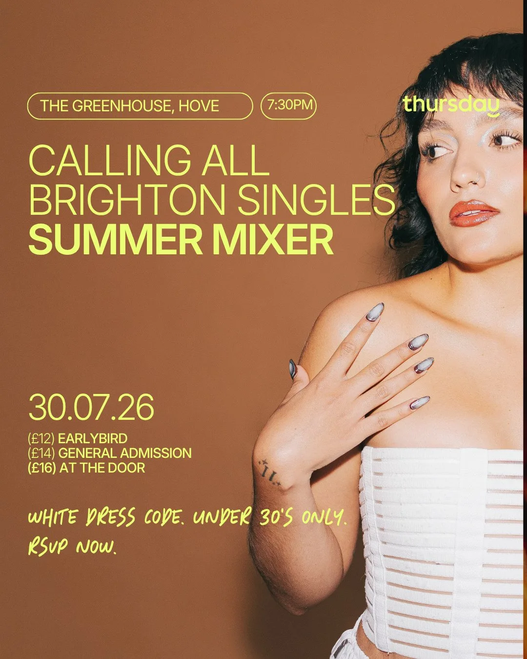 Thursday | Under 30s Singles Mixer | The Greenhouse at The Greenhouse x Food By Howie