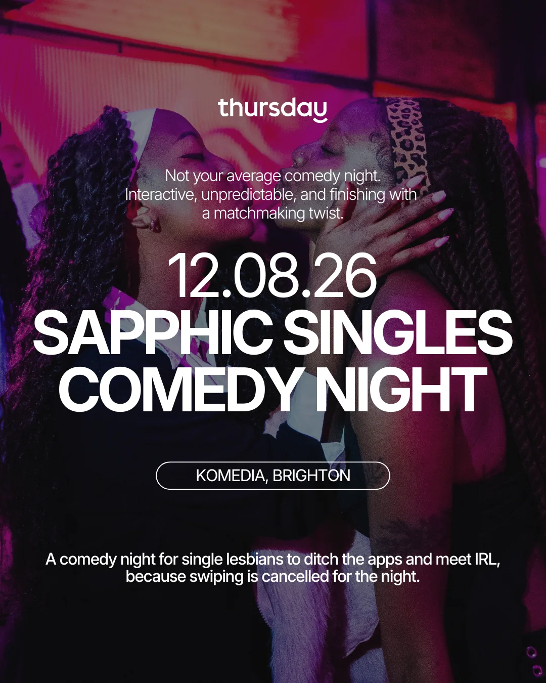 Wednesday | Sapphic Singles Comedy Night | Komedia, Brighton at Komedia Brighton