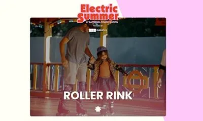 Roller Rink At Electric Summer at Battersea Power Station at Battersea Power Station