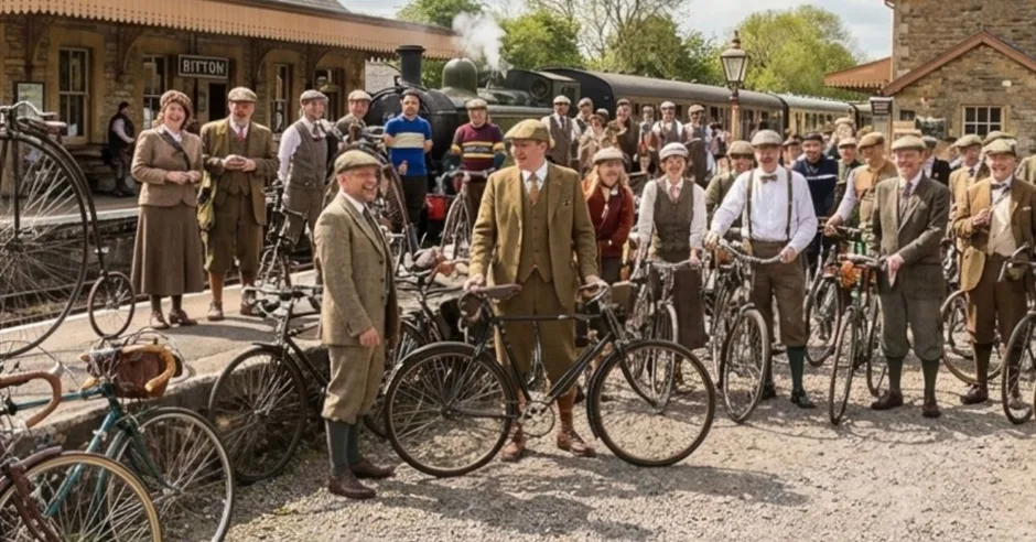 Vintage Cycling at The Festival of Transport at Bitton Station