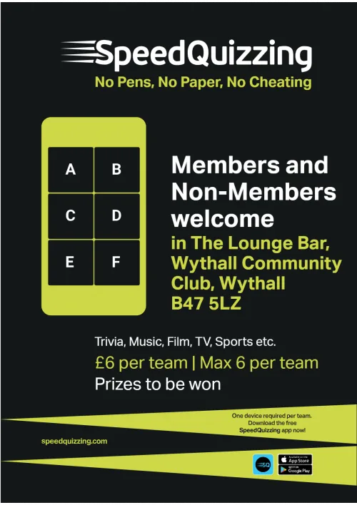 SpeedQuizzing featuring Speed Bingo