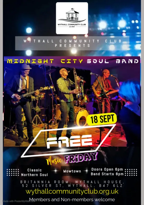 Free Music Friday – Midnight City Soul Band at Britannia Room