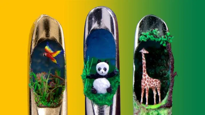 The World's Smallest Zoo exhibition featuring 'The Night Watch'