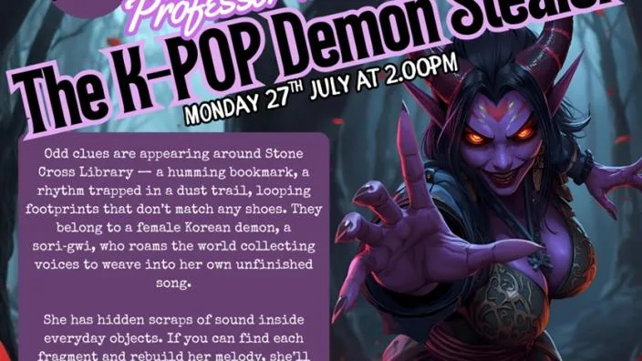 Professor Black and The K-Pop Demon Stealer - FREE show at Stone Cross Library