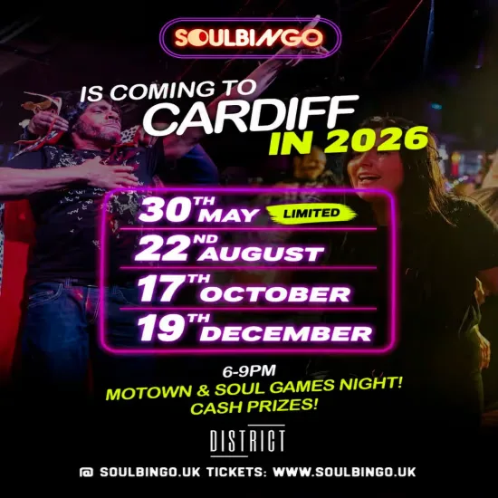 Soul Bingo Cardiff | 17th Oct 2026 at District Cardiff