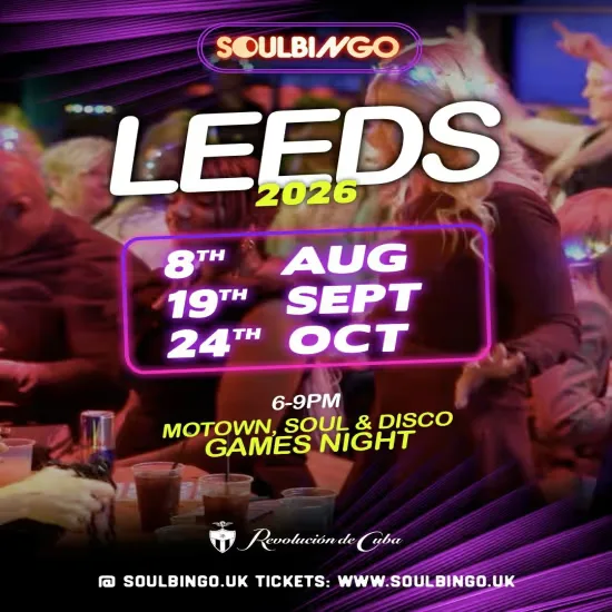 Soul Bingo Leeds | 24th October 2026 at Revolución de Cuba Leeds