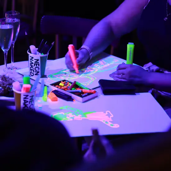 Multi- Model Experience! Neon Naked Life Drawing!